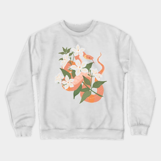 Sampaguita and Snake Crewneck Sweatshirt by starrypaige